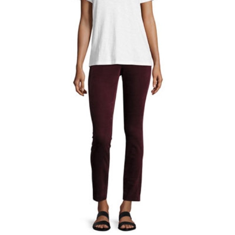 Theory Navalane pants 6 dark red velvet NWT